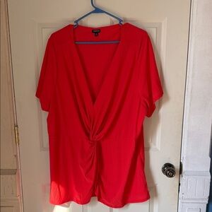 Torrid Red Twist Front Blouse